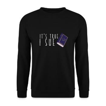 Lawyer Student Graduate, Juris Doctorate - Unisex Sweatshirt - black - Front - Alina (178cm) & Michal (187cm)