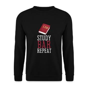 Lawyer Student Graduate, Juris Doctorate - Unisex Sweatshirt - black - Front - Alina (178cm) & Michal (187cm)