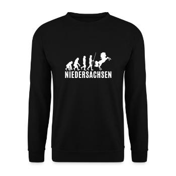 Hanovre, Pompiers De Basse-Saxe Drapeau - Sweat-shirt Unisexe - noir - Devant - Alina (178cm) & Michal (187cm)