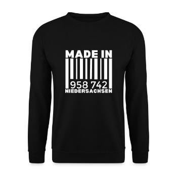 Hanovre, Pompiers De Basse-Saxe Drapeau - Sweat-shirt Unisexe - noir - Devant - Alina (178cm) & Michal (187cm)