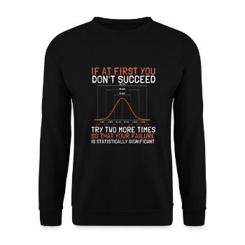 Normal Distribution Statistician Data Scientist - Unisex Sweatshirt - black - Front - Alina (178cm) & Michal (187cm)
