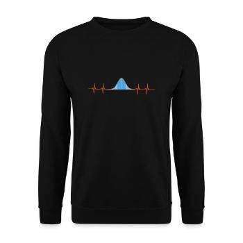 Normal Distribution Statistician Data Scientist - Unisex Sweatshirt - black - Front - Alina (178cm) & Michal (187cm)