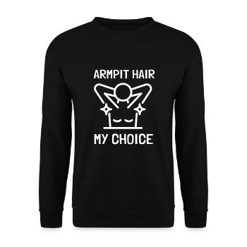Féministe Anti Rasage Corps Velu - Sweat-shirt Unisexe - noir - Devant - Alina (178cm) & Michal (187cm)