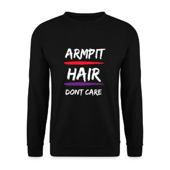 Féministe Anti Rasage Corps Velu - Sweat-shirt Unisexe - noir - Devant - Alina (178cm) & Michal (187cm)