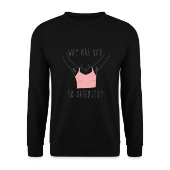 Féministe Anti Rasage Corps Velu - Sweat-shirt Unisexe - noir - Devant - Alina (178cm) & Michal (187cm)