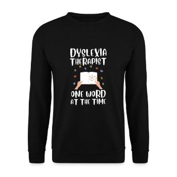 Mois de la sensibilisation à la thérapie de lecture dyslexique, Dyslexie - Sweat-shirt Unisexe - noir - Devant - Alina (178cm) & Michal (187cm)