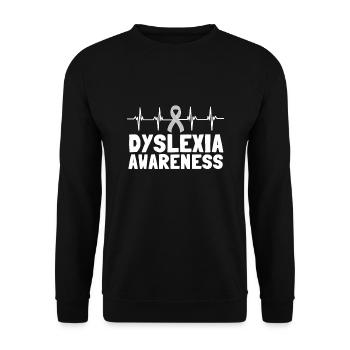 Mois de la sensibilisation à la thérapie de lecture dyslexique, Dyslexie - Sweat-shirt Unisexe - noir - Devant - Alina (178cm) & Michal (187cm)