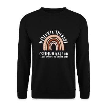Mois de la sensibilisation à la thérapie de lecture dyslexique, Dyslexie - Sweat-shirt Unisexe - noir - Devant - Alina (178cm) & Michal (187cm)