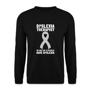 Mois de la sensibilisation à la thérapie de lecture dyslexique, Dyslexie - Sweat-shirt Unisexe - noir - Devant - Alina (178cm) & Michal (187cm)
