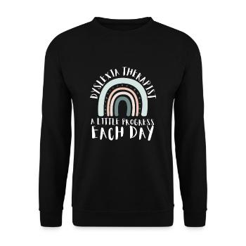 Mois de la sensibilisation à la thérapie de lecture dyslexique, Dyslexie - Sweat-shirt Unisexe - noir - Devant - Alina (178cm) & Michal (187cm)