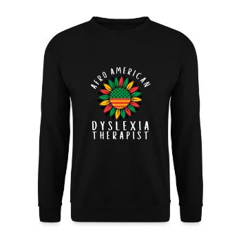 Mois de la sensibilisation à la thérapie de lecture dyslexique, Dyslexie - Sweat-shirt Unisexe - noir - Devant - Alina (178cm) & Michal (187cm)