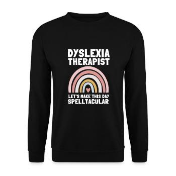 Mois de la sensibilisation à la thérapie de lecture dyslexique, Dyslexie - Sweat-shirt Unisexe - noir - Devant - Alina (178cm) & Michal (187cm)