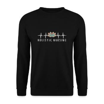 Homeopathy Alternative Medicine, Holistic Nursing - Unisex Sweatshirt - black - Front - Alina (178cm) & Michal (187cm)