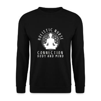Homeopathy Alternative Medicine, Holistic Nursing - Unisex Sweatshirt - black - Front - Alina (178cm) & Michal (187cm)