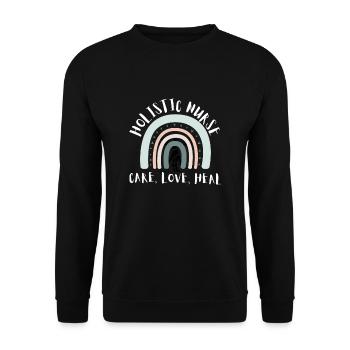 Homeopathy Alternative Medicine, Holistic Nursing - Unisex Sweatshirt - black - Front - Alina (178cm) & Michal (187cm)
