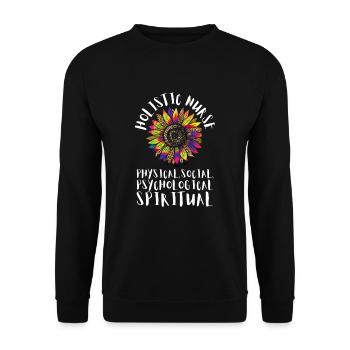 Homeopathy Alternative Medicine, Holistic Nursing - Unisex Pullover - Schwarz - Vorne - Alina (178cm) & Michal (187cm)