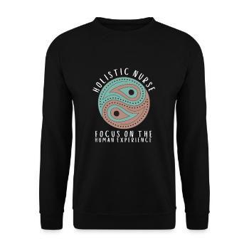 Homeopathy Alternative Medicine, Holistic Nursing - Unisex Pullover - Schwarz - Vorne - Alina (178cm) & Michal (187cm)