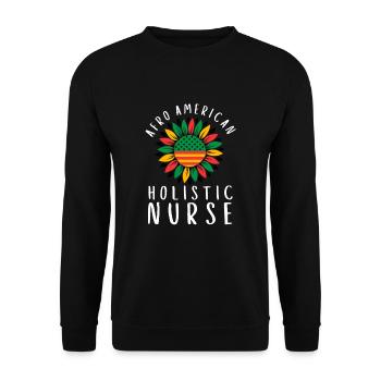 Homeopathy Alternative Medicine, Holistic Nursing - Unisex Pullover - Schwarz - Vorne - Alina (178cm) & Michal (187cm)