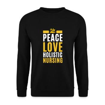 Homeopathy Alternative Medicine, Holistic Nursing - Unisex Pullover - Schwarz - Vorne - Alina (178cm) & Michal (187cm)