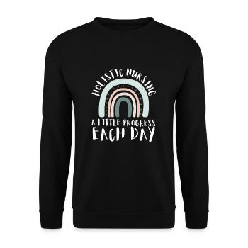 Homeopathy Alternative Medicine, Holistic Nursing - Unisex Sweatshirt - black - Front - Alina (178cm) & Michal (187cm)