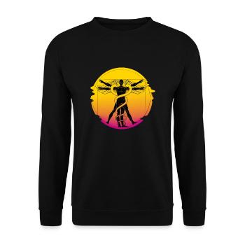 Homeopathy Alternative Medicine, Holistic Nursing - Unisex Sweatshirt - black - Front - Alina (178cm) & Michal (187cm)