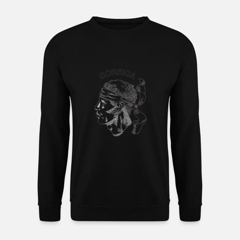 Corse Corsu Corssica 2B Head De Maure Corsica - Unisex Pullover - Schwarz