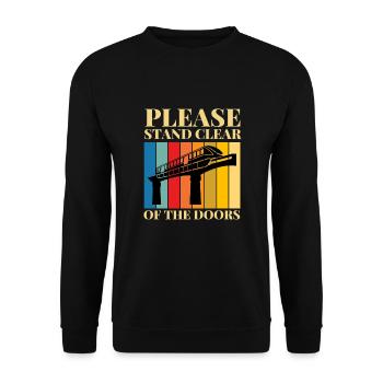 Public Transportation Stand Clear Of - Unisex Sweatshirt - black - Front - Alina (178cm) & Michal (187cm)