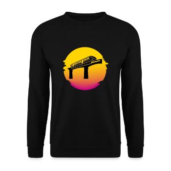 Public Transportation Stand Clear Of - Unisex Sweatshirt - black - Front - Alina (178cm) & Michal (187cm)