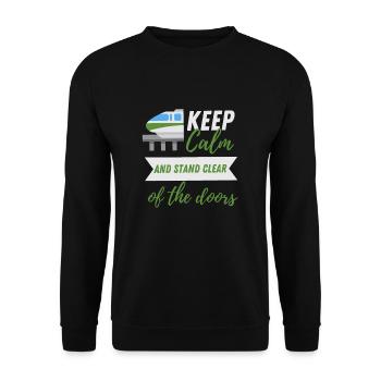 Public Transportation Stand Clear Of - Unisex Sweatshirt - black - Front - Alina (178cm) & Michal (187cm)