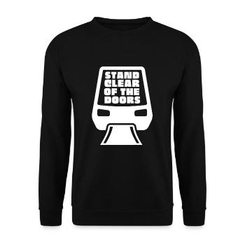 Public Transportation Stand Clear Of - Unisex Sweatshirt - black - Front - Alina (178cm) & Michal (187cm)