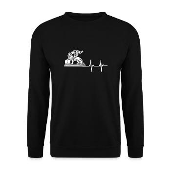 Venice Gondola Italy Venecia - Unisex Sweatshirt - black - Front - Alina (178cm) & Michal (187cm)