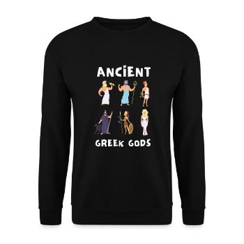 Greek Mythology Gods Ancient Greece - Unisex Sweatshirt - black - Front - Alina (178cm) & Michal (187cm)