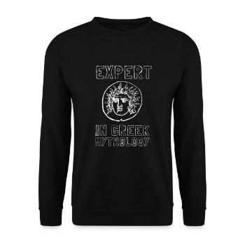 Greek Mythology Gods Ancient Greece - Unisex Sweatshirt - black - Front - Alina (178cm) & Michal (187cm)