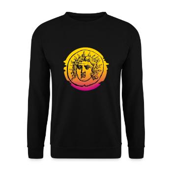 Greek Mythology Gods Ancient Greece - Unisex Sweatshirt - black - Front - Alina (178cm) & Michal (187cm)