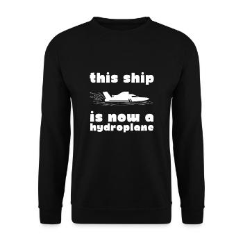 Courses de drag-boat et de hors-bord - Sweat-shirt Unisexe - noir - Devant - Alina (178cm) & Michal (187cm)