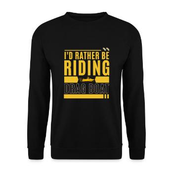 Courses de drag-boat et de hors-bord - Sweat-shirt Unisexe - noir - Devant - Alina (178cm) & Michal (187cm)