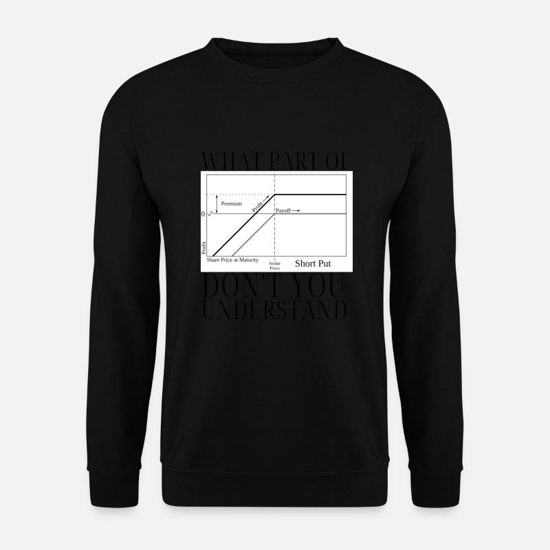 Options Trading Cash Secured Puts Future Forex - Unisex Pullover - Schwarz