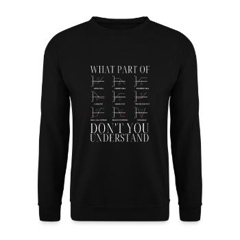 Options Trading Cash Secured Puts Future Forex - Unisex Pullover - Schwarz - Vorne - Alina (178cm) & Michal (187cm)