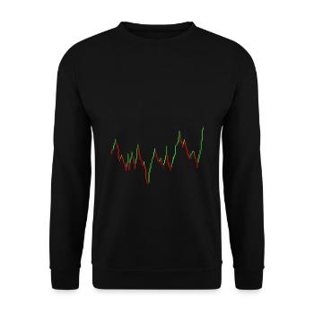 Négociation d'options Cash Secured Puts Future Forex - Sweat-shirt Unisexe - noir - Devant - Alina (178cm) & Michal (187cm)