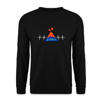 Volcanologists Geologist Magma Volcano - Unisex Pullover - Schwarz - Vorne - Alina (178cm) & Michal (187cm)
