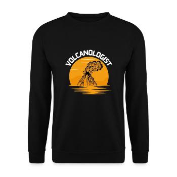 Volcanologists Geologist Magma Volcano - Unisex Pullover - Schwarz - Vorne - Alina (178cm) & Michal (187cm)