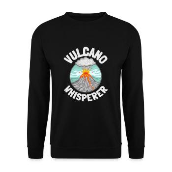 Volcanologists Geologist Magma Volcano - Unisex Pullover - Schwarz - Vorne - Alina (178cm) & Michal (187cm)