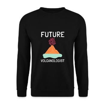 Volcanologists Geologist Magma Volcano - Unisex Pullover - Schwarz - Vorne - Alina (178cm) & Michal (187cm)