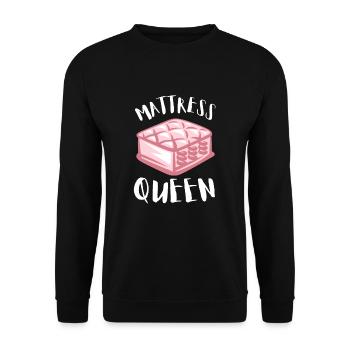 Best Salesman Bed Mattress Doctor - Unisex Sweatshirt - black - Front - Alina (178cm) & Michal (187cm)