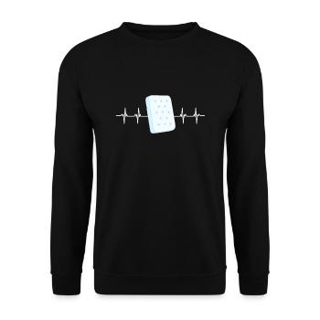 Best Salesman Bed Mattress Doctor - Unisex Sweatshirt - black - Front - Alina (178cm) & Michal (187cm)