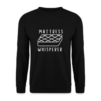 Best Salesman Bed Mattress Doctor - Unisex Sweatshirt - black - Front - Alina (178cm) & Michal (187cm)