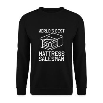 Best Salesman Bed Mattress Doctor - Unisex Sweatshirt - black - Front - Alina (178cm) & Michal (187cm)