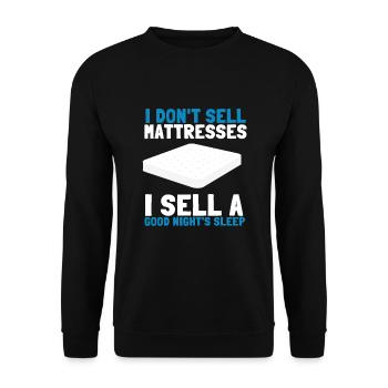 Meilleur vendeur Lit Matelas Docteur - Sweat-shirt Unisexe - noir - Devant - Alina (178cm) & Michal (187cm)