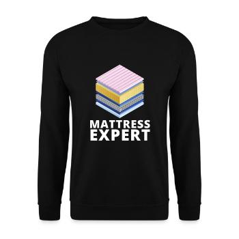 Best Salesman Bed Mattress Doctor - Unisex Sweatshirt - black - Front - Alina (178cm) & Michal (187cm)