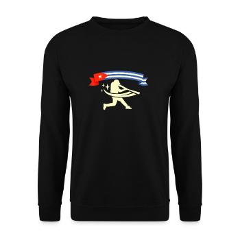 Latino Cuban Cuba Baseball - Unisex Pullover - Schwarz - Vorne - Alina (178cm) & Michal (187cm)